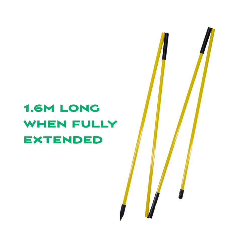Golf training aid: alignment rods