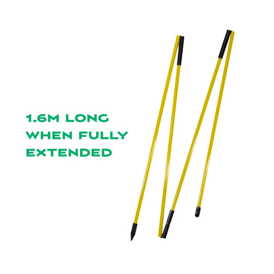 Golf training aid: alignment rods