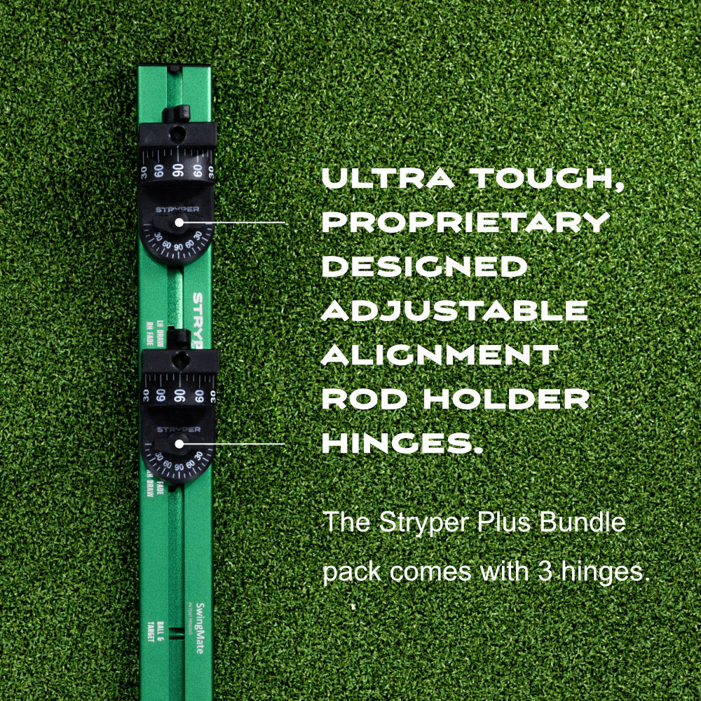 Ultra-tough, adjustable alignment rod holder hinges 